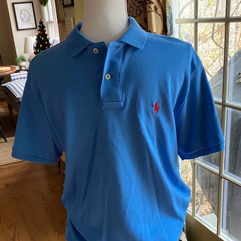 Polo by Ralph Lauren Men's Bright Blue Polo Shirt